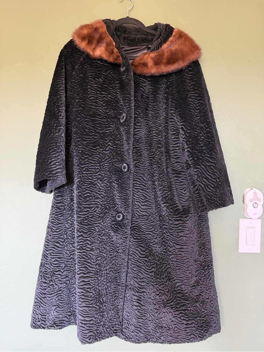 Vintage 1960s Fur Swing Coat | Hakimlura Styled by Modelia